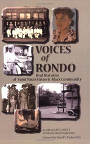 Cover of: Voices of Rondo: Oral Histories of Saint Paul's Historic Black Community