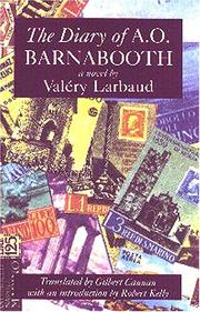 Cover of: The diary of A.O. Barnabooth: a novel