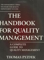 Cover of: The Handbook for Quality Management