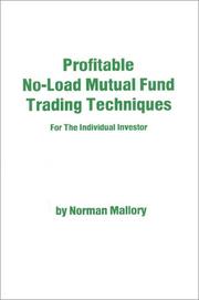 Cover of: Profitable no-load mutual fund trading techniques for the individual investor