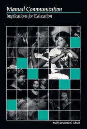 Cover of: Manual communication: implications for education