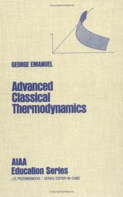 Cover of: Advanced classical thermodynamics