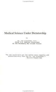 Cover of: Medical Science Under Dictatorship