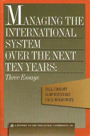 Cover of: Managing the international system: three essays