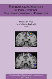 Cover of: Psychological Methods of Pain Control: Basic Science and Clinical Perspectives (Progress in Pain Research and Management, Volume 29)