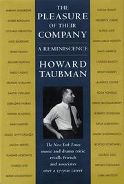 Cover of: The pleasure of their company by Hyman Howard Taubman