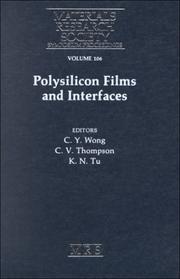 Cover of: Polysilicon films and interfaces: symposium held December 1-3, 1987, Boston, Massachusetts, U.S.A.