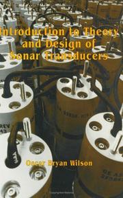 Cover of: Introduction to the Theory and Design of Sonar Transducers by Oscar Wilson
