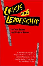 Cover of: Crisis and leadership