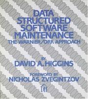 Cover of: Data structured software maintenance: the Warnier/Orr approach