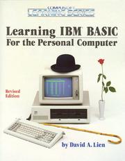 Cover of: Learning IBM BASIC | David A. Lien