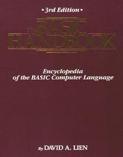 Cover of: The BASIC handbook by David A. Lien