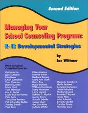 Cover of: Managing your school counseling program | Joe Wittmer