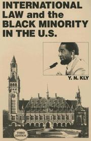 Cover of: International Law and the Black Minority in the U.S.