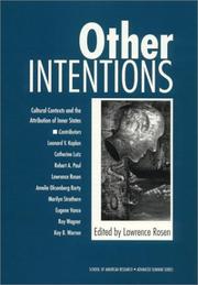 Cover of: Other intentions: cultural contexts and the attribution of inner states