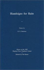 Cover of: Handsigns for rain: poems