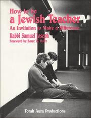 Cover of: How to Be a Jewish Teacher: An Invitation to Make a Difference