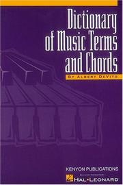 Cover of: Dictionary of music terms and chords by Albert De Vito