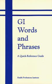Cover of: GI words and phrases by [developed by] Health Professions Institute.