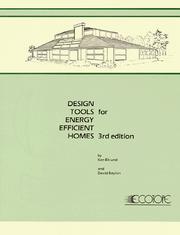 Cover of: Design tools for energy efficient homes | Ken Eklund