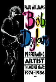 Cover of: Bob Dylan by Paul Williams