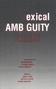 Cover of: Lexical Ambiguity Resolution by Garrison Weeks Cottrell