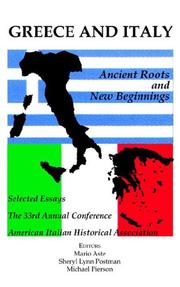 Greece and Italy by American Italian Historical Association. Conference