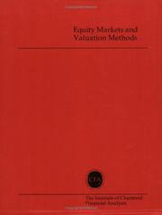 Cover of: Equity markets and valuation methods: San Francisco, California, September 21-22, 1987