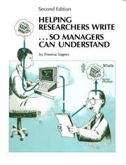 Helping researchers write-- so managers can understand by Pneena P. Sageev