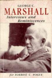 Cover of: Geo C. Marshall Interviews by Forrest C. Pogue