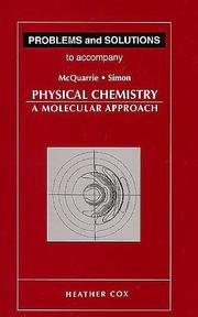 Cover of: Problems & Solutions to Accompany McQuarrie - Simon Physical Chemistry: A Molecular Approach