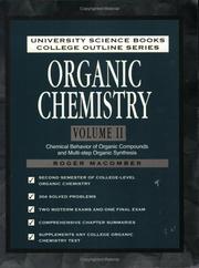 Cover of: Organic chemistry by Roger S. Macomber