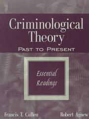 Cover of: Criminological theory | 