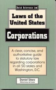 Cover of: Corporations: laws of the United States