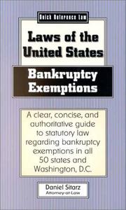 Cover of: Bankruptcy Exemptions: Laws of the United States
