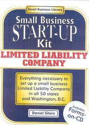 Cover of: Limited liability company: small business start-up kit