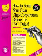 Cover of: How to form your own Ohio corporation before the inc. dries! | Williams, Phil