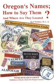 Cover of: Oregon's names, how to say them and where are they located?: an illustrated pronunciation guide