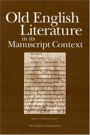 Cover of: Old English literature in its manuscript context