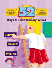 52 Ways to Teach Memory Verses (52 Ways) by Nancy S. Williamson