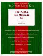 The Alpha Pre-Marriage Kit by Kermit Burton