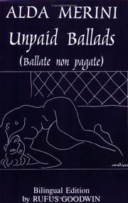 Cover of: Unpaid ballads =: Ballate non pagate : poems from Italian