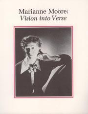 Cover of: Marianne Moore: vision into verse