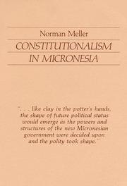 Cover of: Constitutionalism in Micronesia