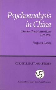 Cover of: Psychoanalysis in China: literary transformations, 1919-1949