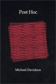 Cover of: Post hoc by Davidson, Michael