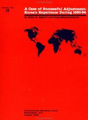 Cover of: A case of successful adjustment: Korea's experience during 1980-84