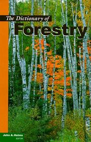 Cover of: The dictionary of forestry by John A. Helms, editor.