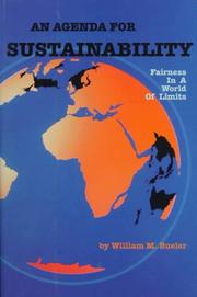 Cover of: An agenda for sustainability: fairness in a world of limits