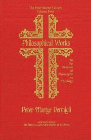 Cover of: Philosophical Works: On the Relation of Philosophy to Theology (Sixteenth Century Essays and Studies)